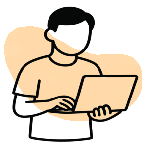 Illustration Man With Laptop